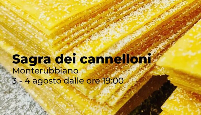 Torna a Monterubbiano l’appuntamento con la “Sagra dei Cannelloni”, organizzata da La Robbia ASD