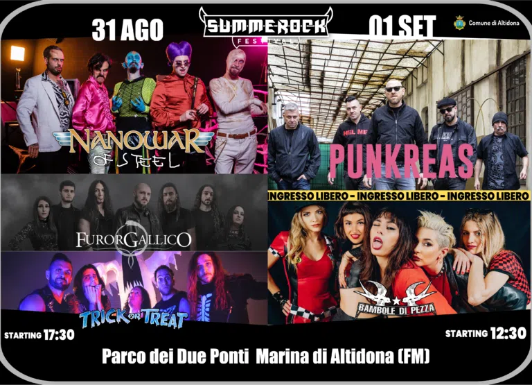 Arriva a Marina di Altidona SummeRock 2024, il Festival rock che infiamma l’estate italiana