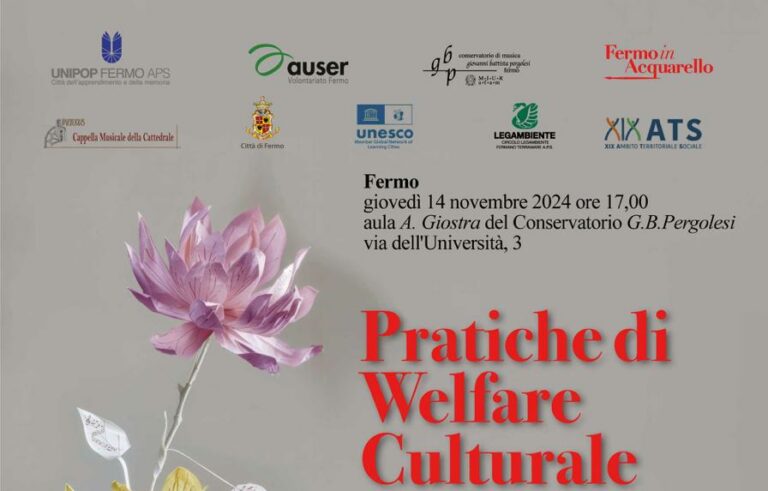 Fermo, giovedì 14 novembre il convegno conclusivo del progetto “Pratiche di Welfare Culturale”