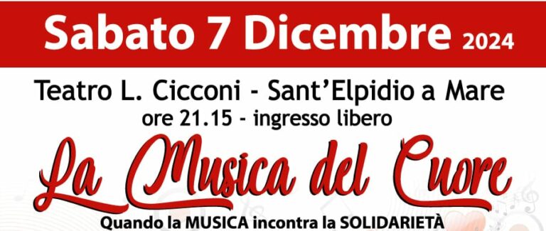 Sant’Elpidio a Mare, “La musica del cuore”: sabato 7 dicembre lo spettacolo incontra la solidarietà