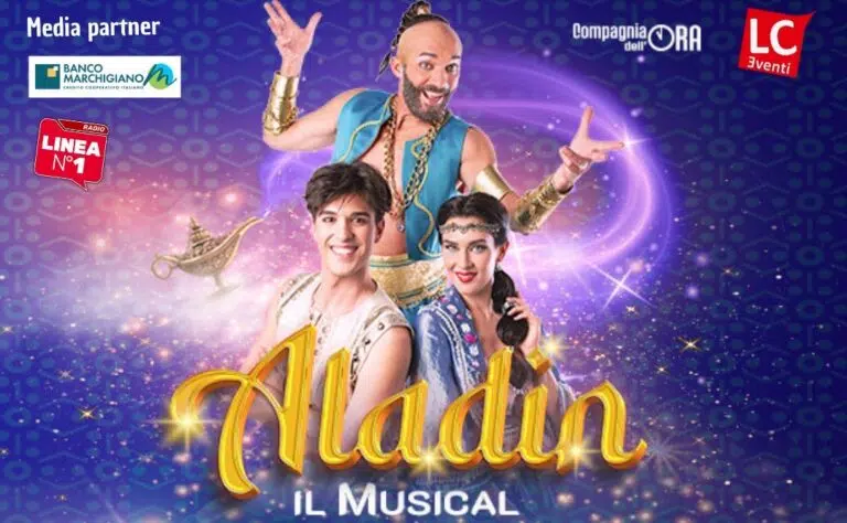 Giovedì 26 al teatro dell’Aquila il musical Aladin con Max Laudadio e le musiche dei Pooh