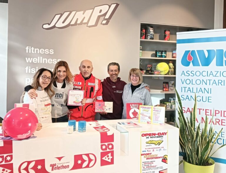 Grande successo per l’open day solidale della palestra Jump targato Avis