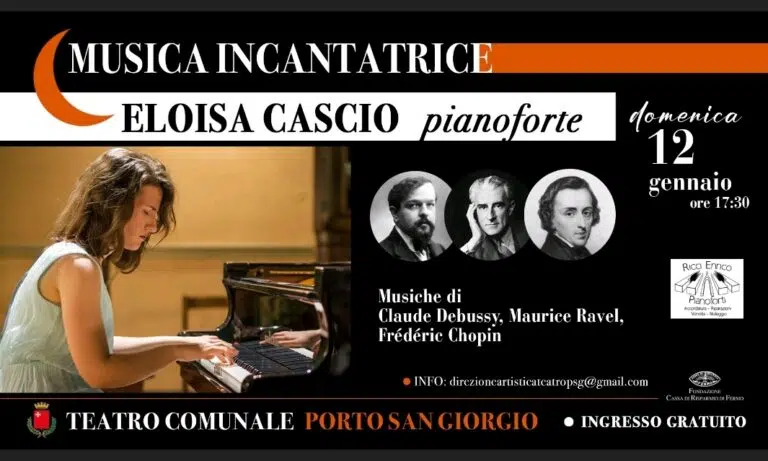 Chopin, Liszt, Ravel e Debussy: Eloisa Cascio al pianoforte domenica al teatro comunale